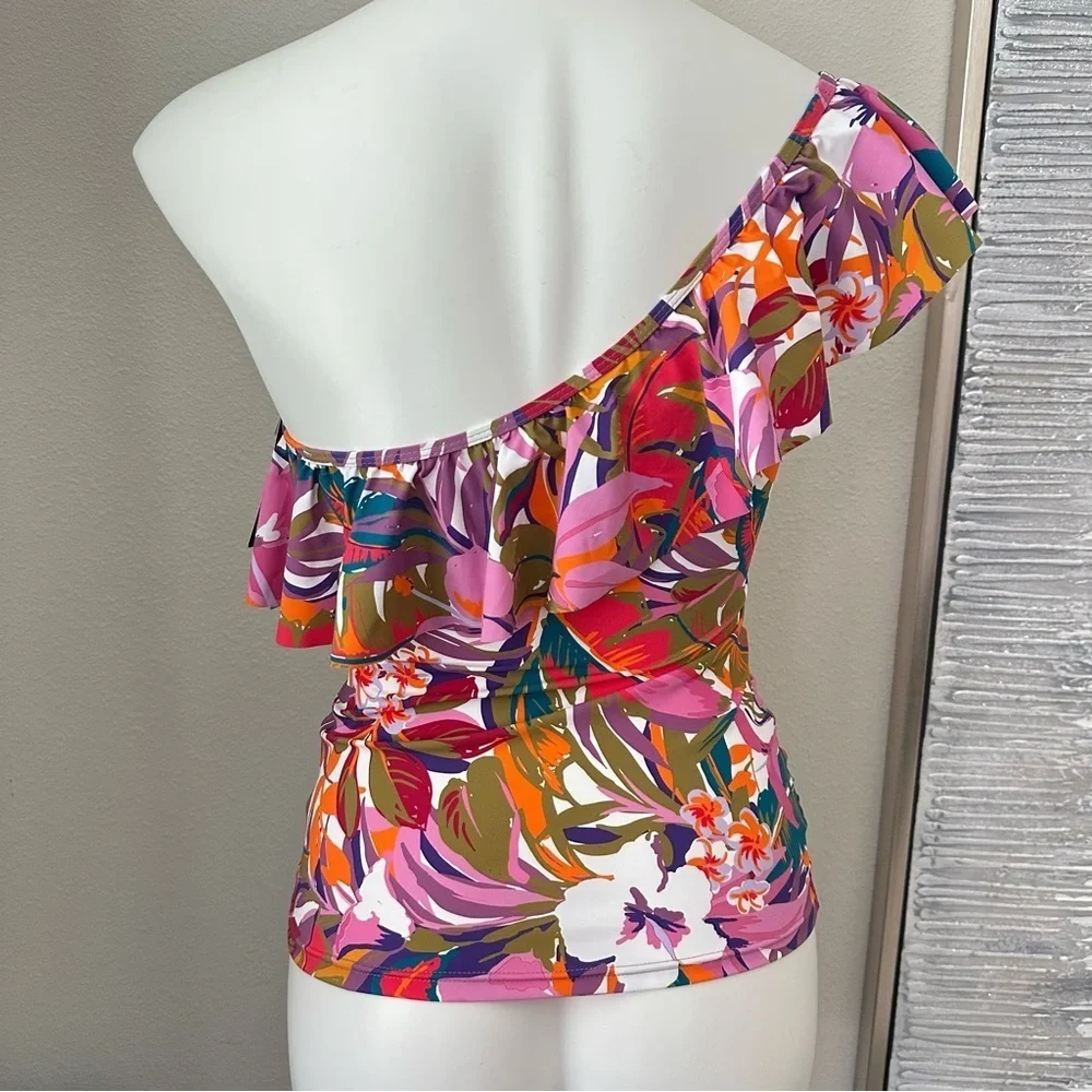 Profile by Gottex Women's One Shoulder Tropikaia Tankini Size 8